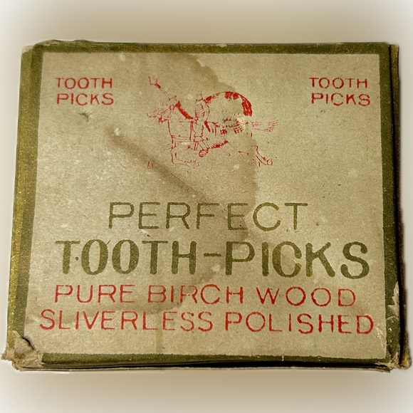 Vintage Perfect Tooth Picks Pure Birchwood Sliverless Polished Complete Japan - Picture 1 of 3